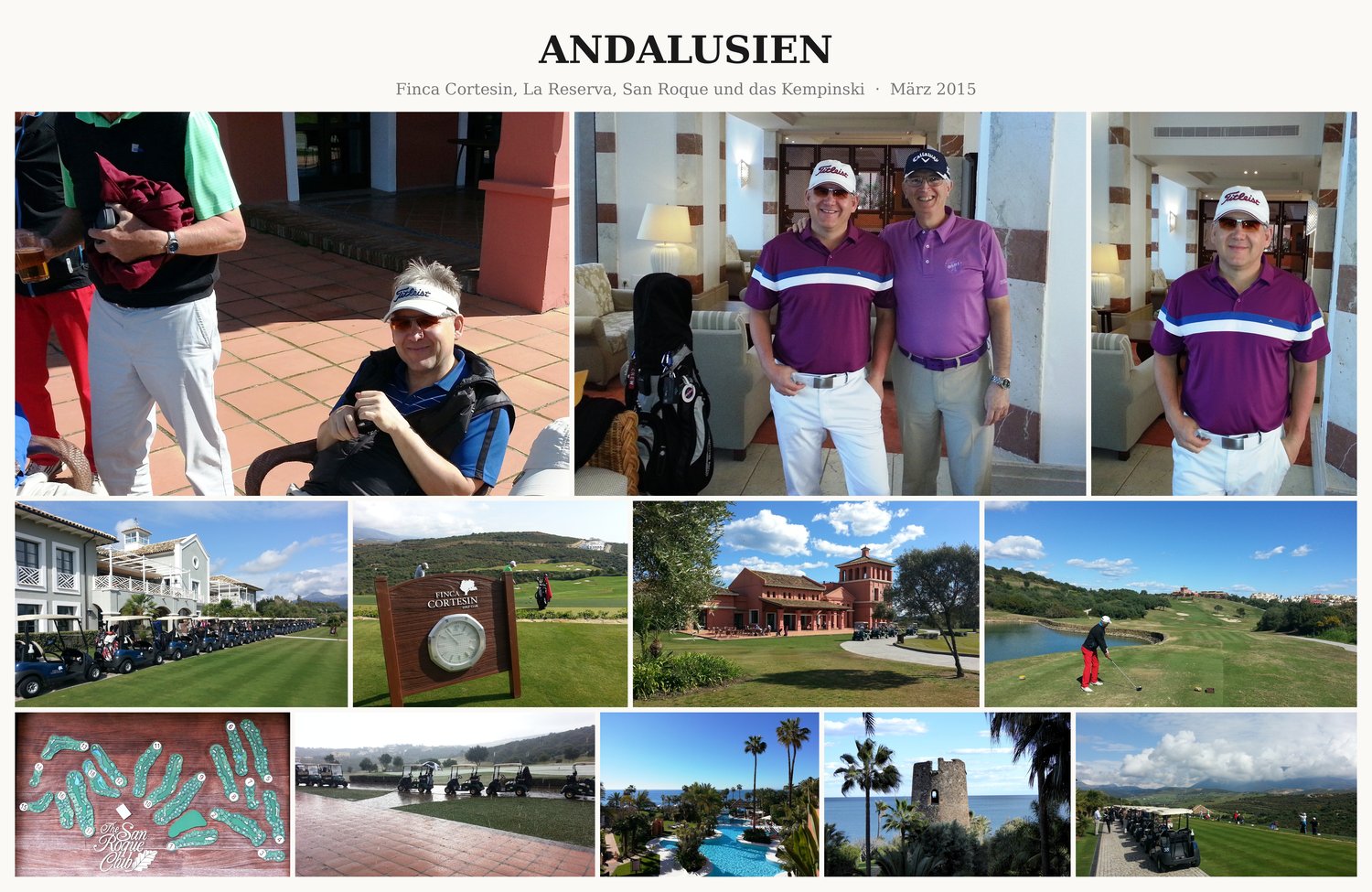 Fotocollage Andalusien: Finca Cortesin, La Reserva, San Roque und das Kempinski